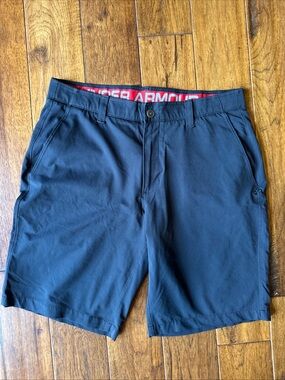 Under Armour Men's Performance Golf Shorts Black Stretch 36 10” Inseam
